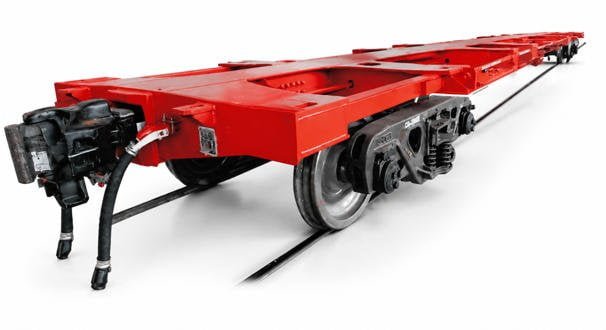 60ft intermodal container flat wagon with twist locks