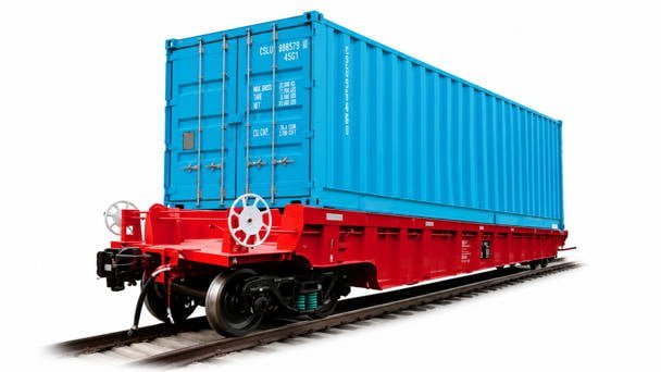 Double-deck depressed center wagon for automobile transportation