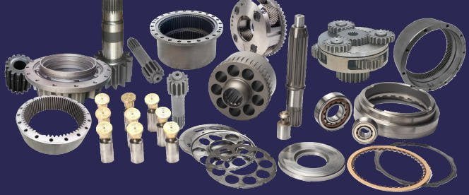 Swing motor assembly and planetary gear reduction parts