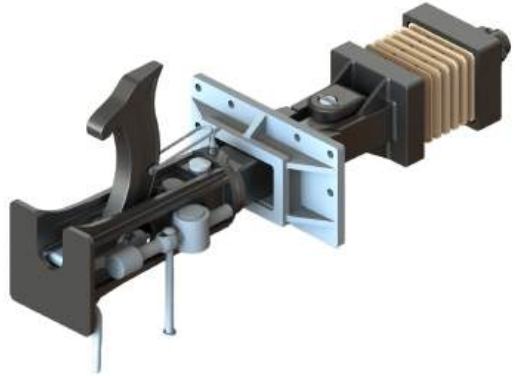 MCA axle coupler diagram showing pin connection and articulation