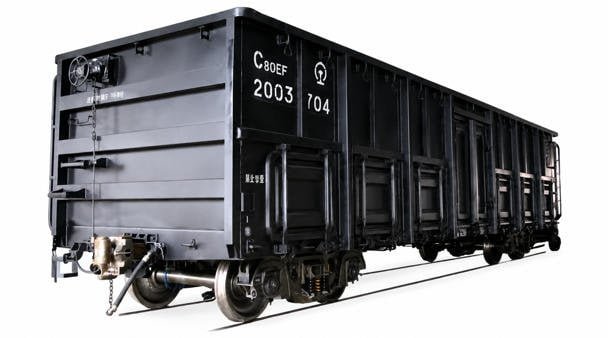 Stainless steel ore open-top car with bottom discharge