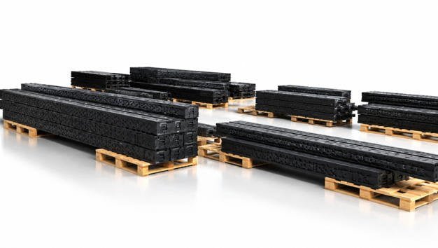 UHMWPE sleeper outrigger pads under heavy crane equipment outrigger feet -- ground protection and load distribution on construction site