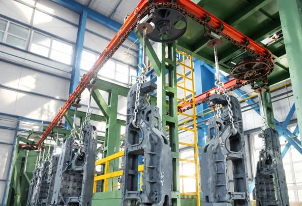 Shot Blast Peening Machine -- automated surface treatment to eliminate stress concentrations